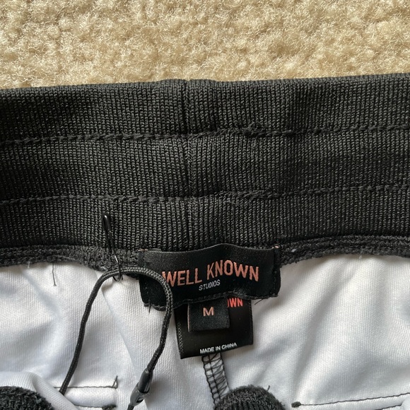 Well Known Track Pants in Black with print style - Picture 3 of 4